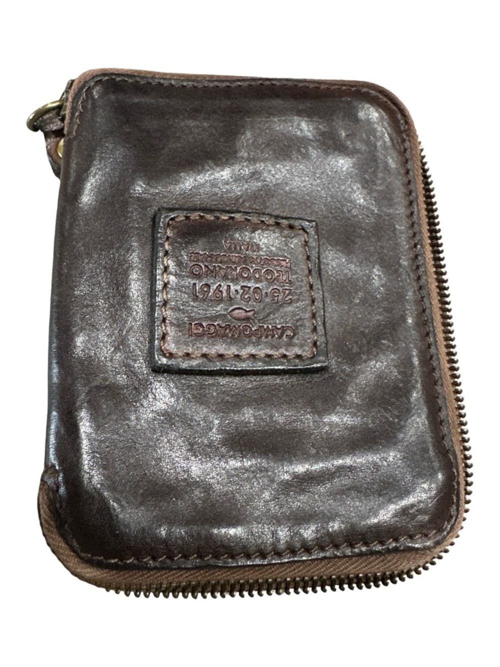 Campomaggi Italia TEODORANO Leather Zip Around Wallet - Brown
